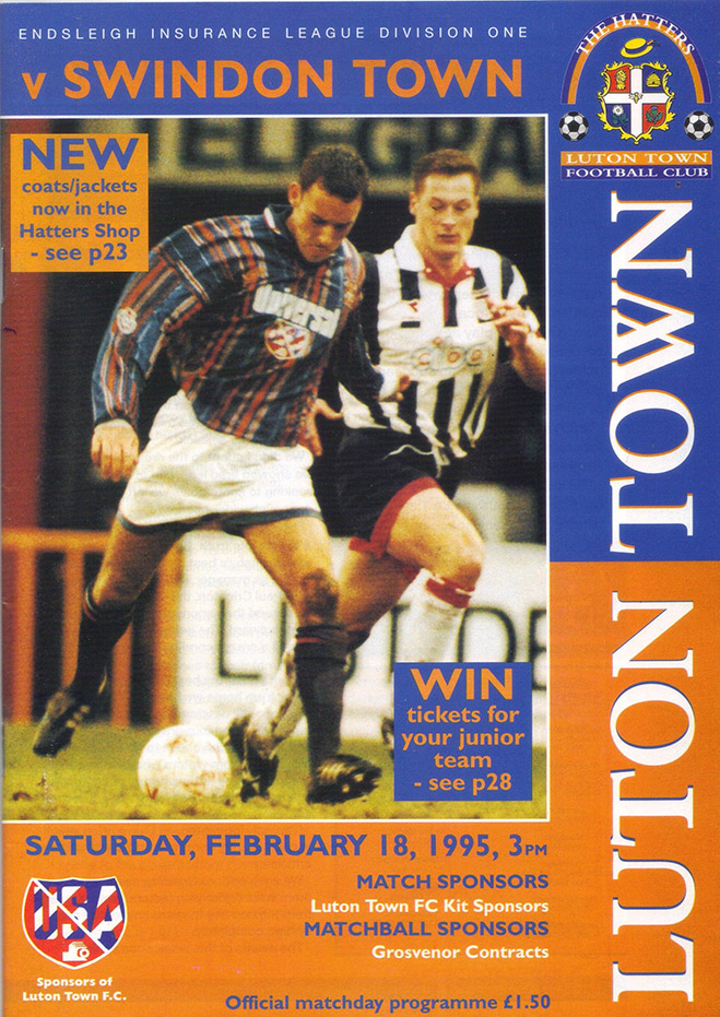 <b>Saturday, February 18, 1995</b><br />vs. Luton Town (Away)